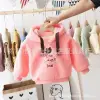 Special offer on 2022 autumn and winter new children's clothing, fleece hoodies, cartoon boys' and girls' hooded long-sleeved tops at street stalls for export Specification image